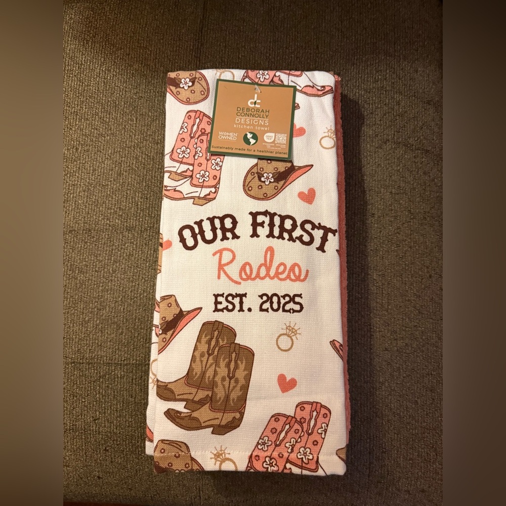 Just Married dish towels